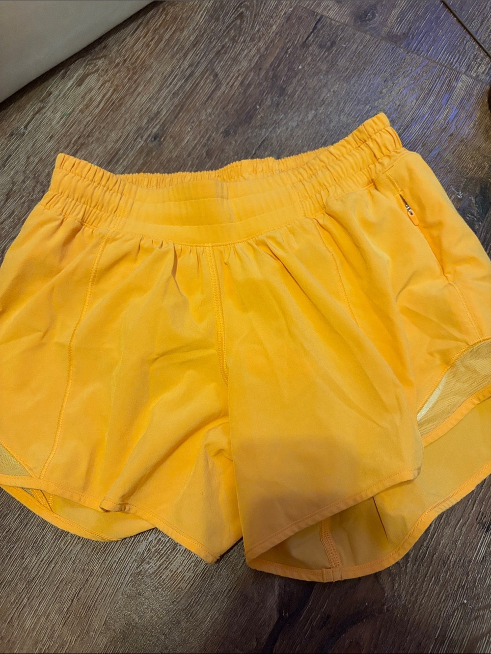 lululemon athletica orange Running Shorts